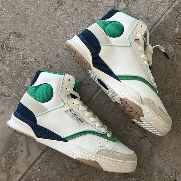 Scotch & Soda Court Cup Hi-Top Sneakers, White, New, Size EU 42 US 9 - Picture 5 of 16